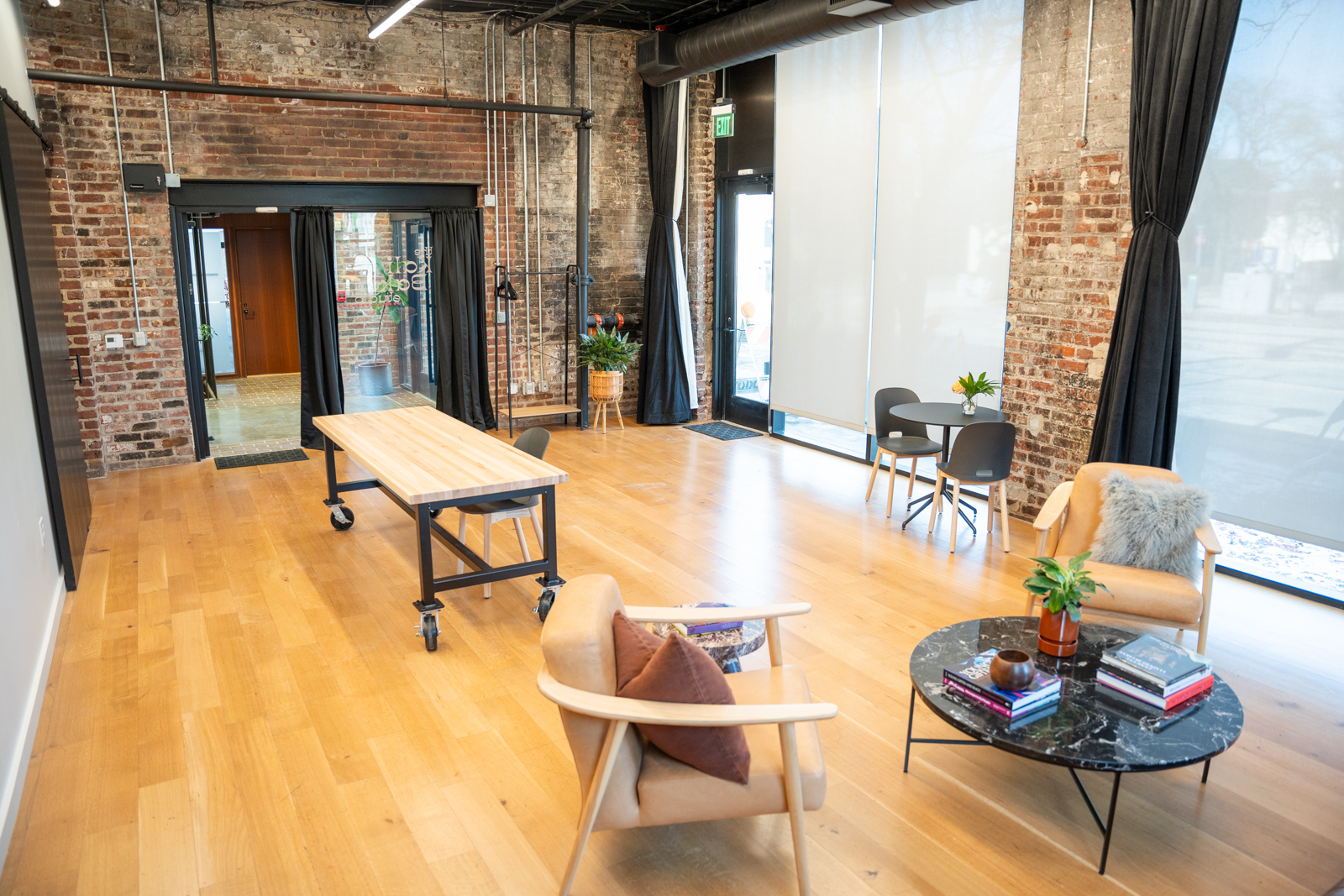 Wide view of the studio looking towards the main enterance